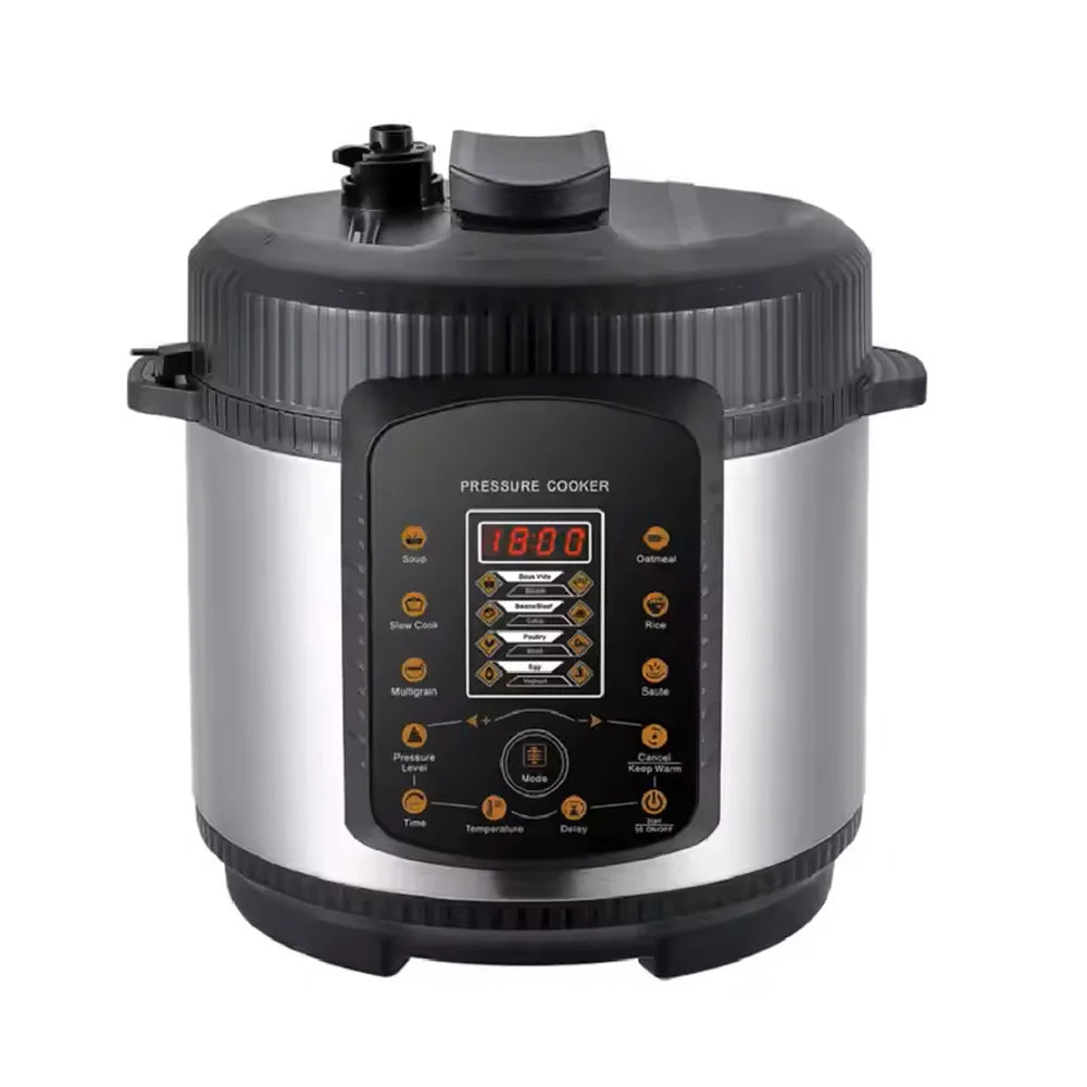 4L Stainless Steel Electric Pressure Cooker with LED Display